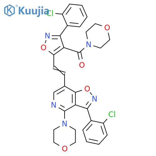 (3-(2-CHLOROPHENYL)-5-(2-[3-(2-CHLOROPHENYL)-4-MORPHOLINOISOXAZOLO[4,5-C]PYRIDIN-7-YL]VINYL)-4-ISOXAZOLYL)(MORPHOLINO)METHANONE structure