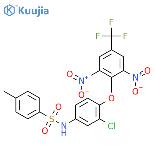 Benzenesulfonamide,N-[3-chloro-4-[2,6-dinitro-4-(trifluoromethyl)phenoxy]phenyl]-4-methyl- structure