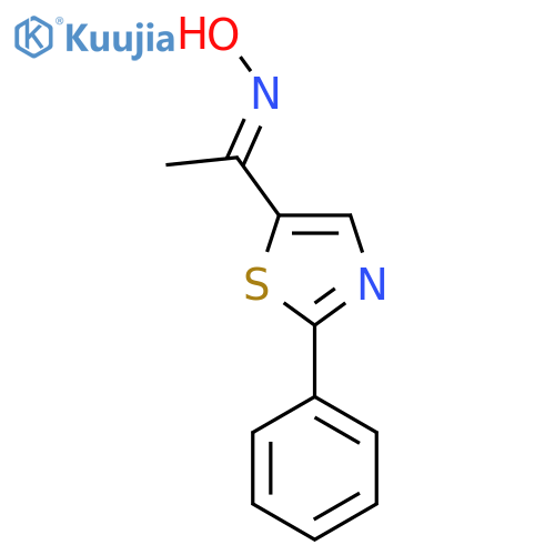 (NE)-N-[1-(2-phenyl-1,3-thiazol-5-yl)ethylidene]hydroxylamine structure