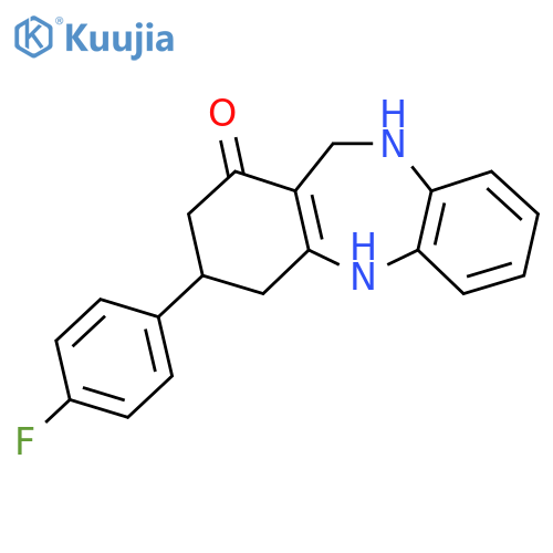 9-(4-Fluorophenyl)-5,6,8,9,10,11-hexahydrobenzo[b][1,4]benzodiazepin-7-one structure