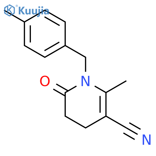 2-Methyl-1-(4-methylbenzyl)-6-oxo-1,4,5,6-tetrahydro-3-pyridinecarbonitrile structure