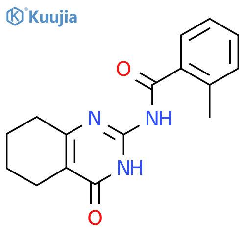 2-Methyl-N-(4-oxo-3,4,5,6,7,8-hexahydro-2-quinazolinyl)benzenecarboxamide structure