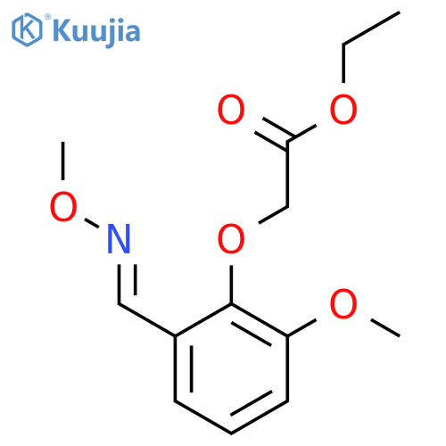 Ethyl 2-{2-Methoxy-6-(methoxyimino)methyl-phenoxy}acetate structure