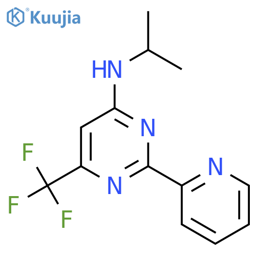 N-ISOPROPYL-2-(2-PYRIDINYL)-6-(TRIFLUOROMETHYL)-4-PYRIMIDINAMINE structure