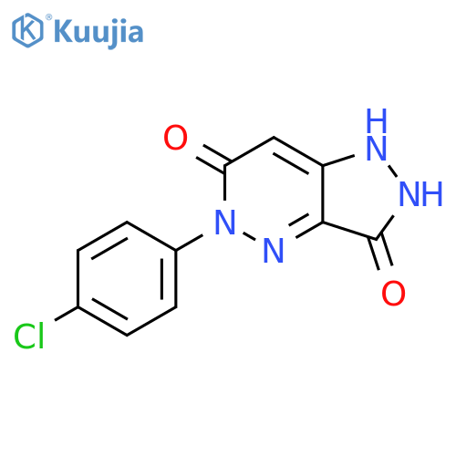 5-(4-chlorophenyl)-3-hydroxy-1,5-dihydro-6H-pyrazolo[4,3-c]pyridazin-6-one structure
