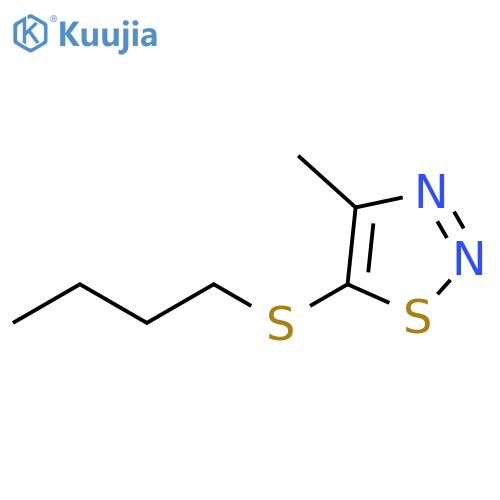 1,2,3-Thiadiazole, 5-(butylthio)-4-methyl- structure