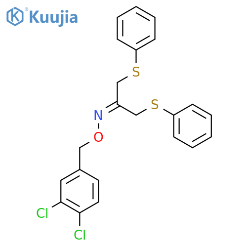 N-[(3,4-dichlorophenyl)methoxy]-1,3-bis(phenylsulfanyl)propan-2-imine structure