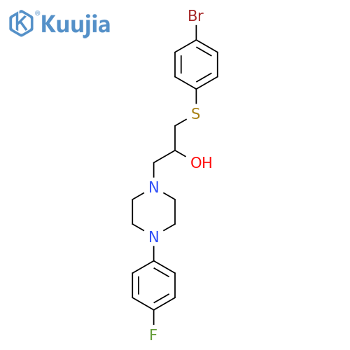 1-[(4-BROMOPHENYL)SULFANYL]-3-[4-(4-FLUOROPHENYL)PIPERAZINO]-2-PROPANOL structure
