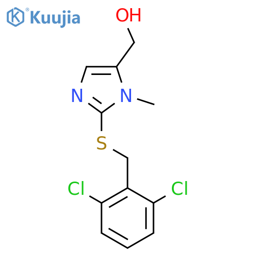 {2-(2,6-Dichlorobenzyl)sulfanyl-1-methyl-1H-imidazol-5-yl}methanol structure