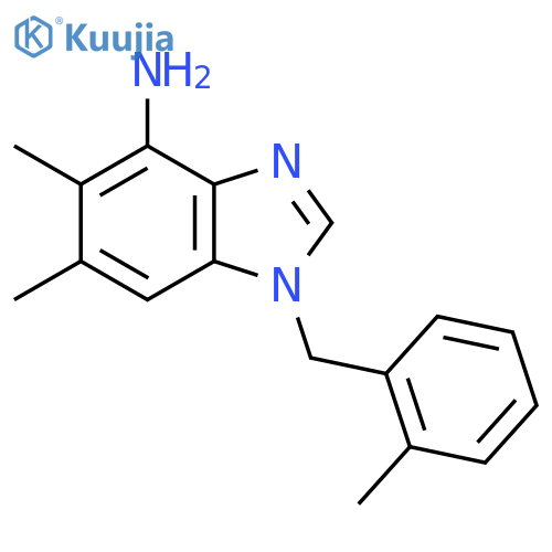 5,6-dimethyl-1-(2-methylbenzyl)-1H-1,3-benzimidazol-4-amine structure