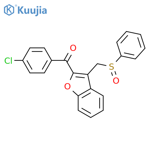 (4-Chlorophenyl){3-[(phenylsulfinyl)methyl]-1-benzofuran-2-yl}methanone structure