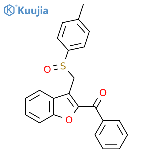 (3-{[(4-Methylphenyl)sulfinyl]methyl}-1-benzofuran-2-yl)(phenyl)methanone structure