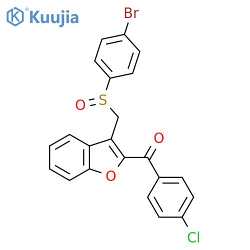 (3-{[(4-Bromophenyl)sulfinyl]methyl}-1-benzofuran-2-yl)(4-chlorophenyl)methanone structure