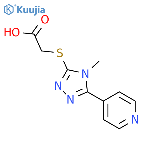 (4-Methyl-5-pyridin-4-yl-4 H -[1,2,4]triazol-3-ylsulfanyl)-acetic acid structure