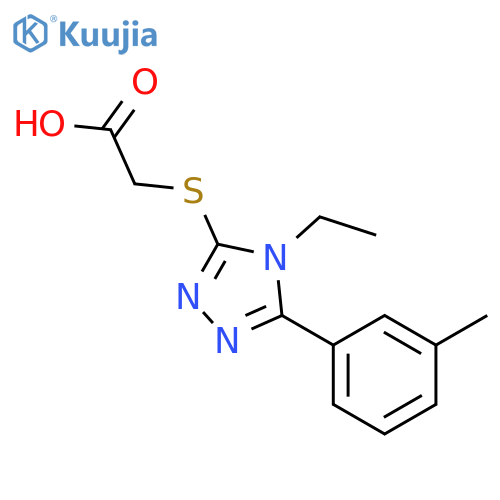 2-{4-Ethyl-5-(3-methylphenyl)-4H-1,2,4-triazol-3-ylsulfanyl}acetic Acid structure