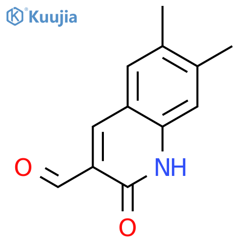 2-hydroxy-6,7-dimethylquinoline-3-carbaldehyde structure