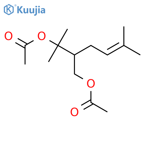 3-methyl-2-(3-methylbut-2-enyl)butane-1,3-diyl diacetate structure