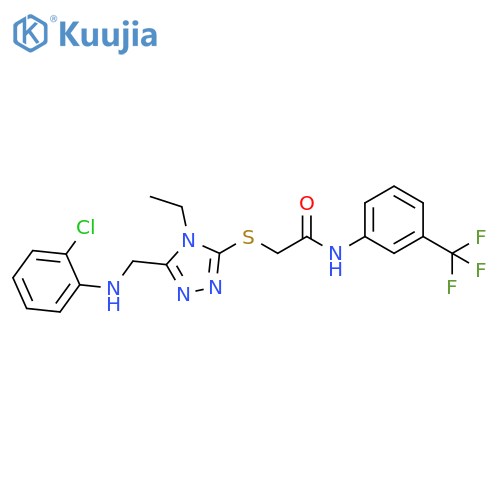 Acetamide,2-[[5-[[(2-chlorophenyl)amino]methyl]-4-ethyl-4H-1,2,4-triazol-3-yl]thio]-N-[3-(trifluoromethyl)phenyl]- structure