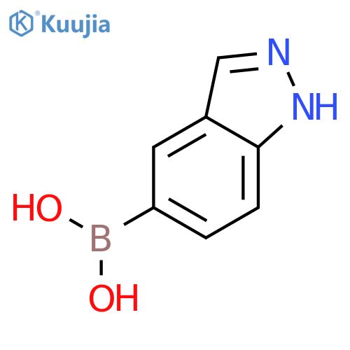 (1H-indazol-5-yl)boronic acid structure