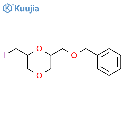 2-(Iodomethyl)-6-(phenylmethoxy)methyl-1,4-dioxane structure