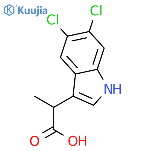 2-(5,6-Dichloro-1H-indol-3-yl)propanoic acid structure