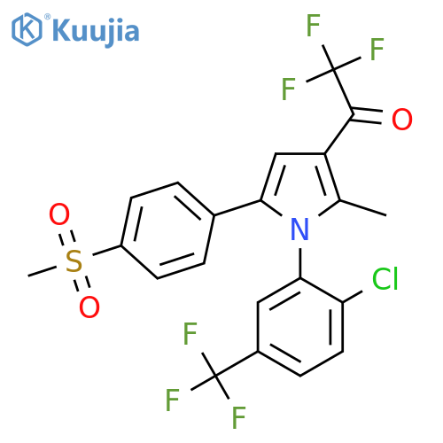 1-(1-[2-CHLORO-5-(TRIFLUOROMETHYL)PHENYL]-2-METHYL-5-[4-(METHYLSULFONYL)PHENYL]-1H-PYRROL-3-YL)-2,2,2-TRIFLUORO-1-ETHANONE structure