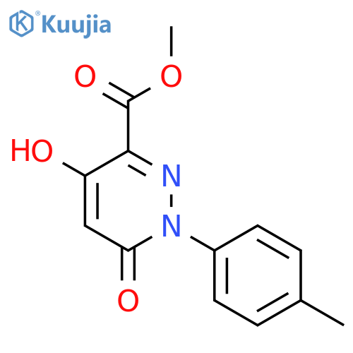 <br>Methyl 4-hydroxy-1-(4-methylphenyl)-6-oxo-1,6-dihydro-3-pyridazinecarboxyla te structure