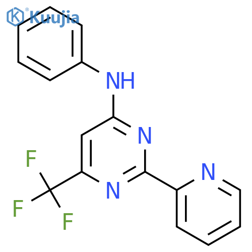 4-Pyrimidinamine, N-phenyl-2-(2-pyridinyl)-6-(trifluoromethyl)- structure