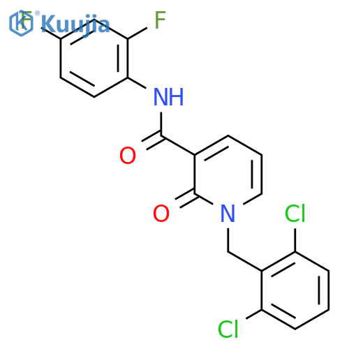1-(2,6-dichlorobenzyl)-N-(2,4-difluorophenyl)-2-oxo-1,2-dihydro-3-pyridinecarboxamide structure
