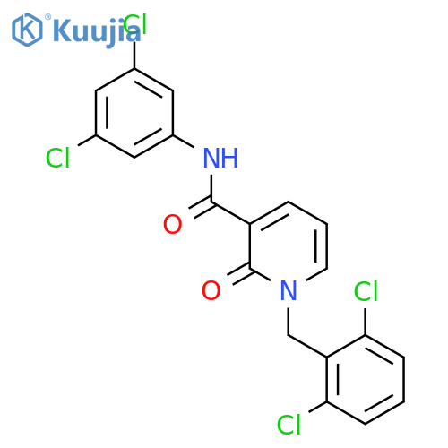 1-(2,6-dichlorobenzyl)-N-(3,5-dichlorophenyl)-2-oxo-1,2-dihydro-3-pyridinecarboxamide structure