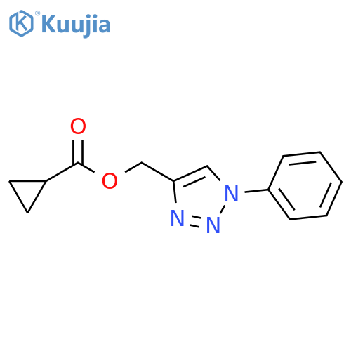 Cyclopropanecarboxylic acid, (1-phenyl-1H-1,2,3-triazol-4-yl)methyl ester structure