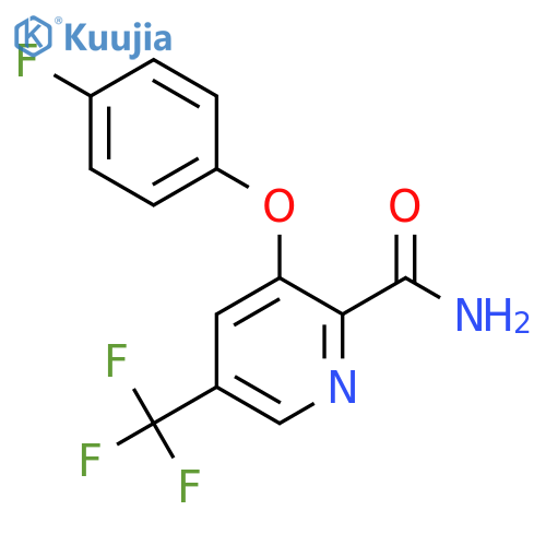3-(4-Fluorophenoxy)-5-(trifluoromethyl)pyridine-2-carboxamide structure