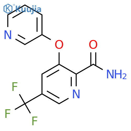 3-(Pyridin-3-yloxy)-5-(trifluoromethyl)pyridine-2-carboxamide structure
