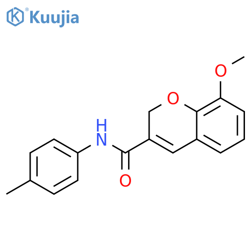 2H-1-Benzopyran-3-carboxamide, 8-methoxy-N-(4-methylphenyl)- structure