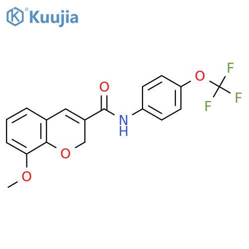 8-Methoxy-N-[4-(trifluoromethoxy)phenyl]-2H-chromene-3-carboxamide structure