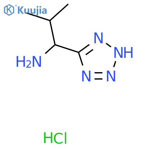 2-Methyl-1-(1H-1,2,3,4-tetrazol-5-yl)propan-1-amine hydrochloride structure