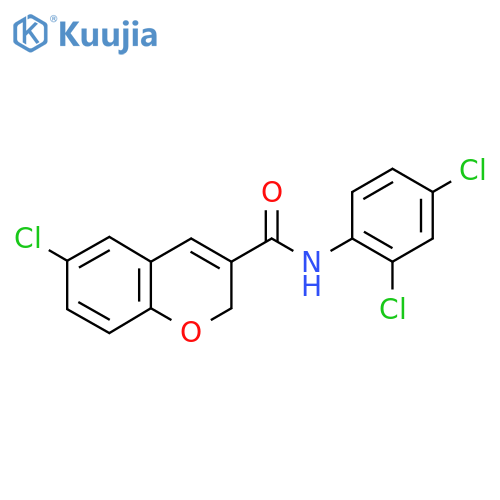6-Chloro-N-(2,4-dichlorophenyl)-2H-chromene-3-carboxamide structure