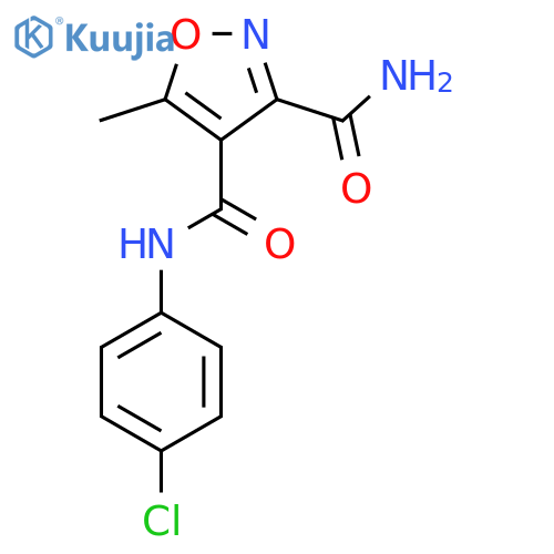 N~4~-(4-chlorophenyl)-5-methyl-3,4-isoxazoledicarboxamide structure