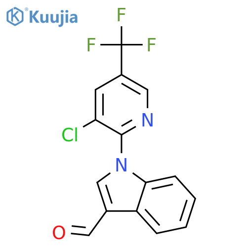 1-3-Chloro-5-(trifluoromethyl)-2-pyridinyl-1H-indole-3-carbaldehyde structure