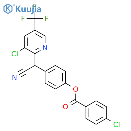 4-[[3-Chloro-5-(trifluoromethyl)-2-pyridinyl](cyano)methyl]phenyl 4-chlorobenzenecarboxylate structure