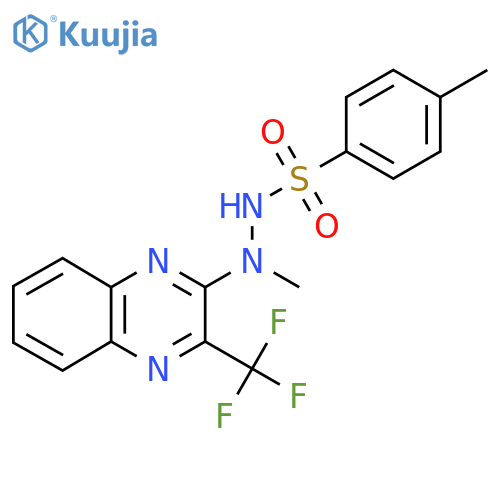 N',4-dimethyl-N'-[3-(trifluoromethyl)-2-quinoxalinyl]benzenesulfonohydrazide structure