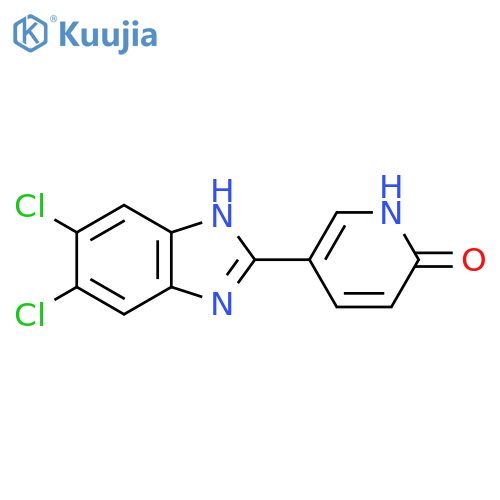 5-(5,6-dichloro-1H-1,3-benzimidazol-2-yl)-2(1H)-pyridinone structure