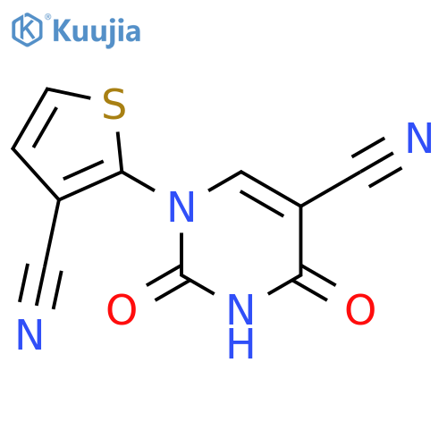 1-(3-CYANO-2-THIENYL)-2,4-DIOXO-1,2,3,4-TETRAHYDRO-5-PYRIMIDINECARBONITRILE structure