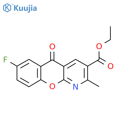 Ethyl 7-Fluoro-2-methyl-5-oxo-5H-chromeno2,3-bpyridine-3-carboxylate structure