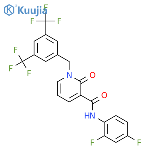 1-[3,5-BIS(TRIFLUOROMETHYL)BENZYL]-N-(2,4-DIFLUOROPHENYL)-2-OXO-1,2-DIHYDRO-3-PYRIDINECARBOXAMIDE structure