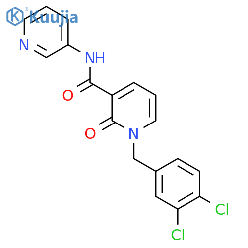 1-(3,4-dichlorobenzyl)-2-oxo-N-(3-pyridinyl)-1,2-dihydro-3-pyridinecarboxamide structure