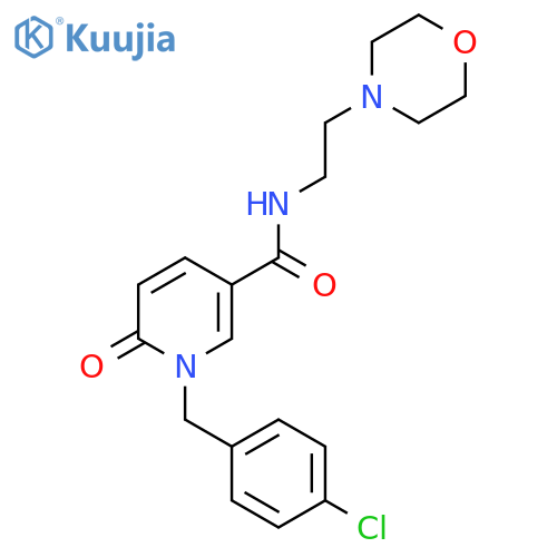 1-(4-Chlorobenzyl)-N-(2-morpholinoethyl)-6-oxo-1,6-dihydro-3-pyridinecarboxamide structure