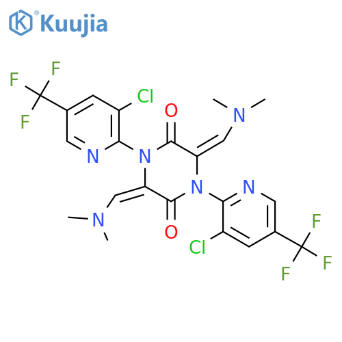 1,4-BIS[3-CHLORO-5-(TRIFLUOROMETHYL)-2-PYRIDINYL]-3,6-BIS[(DIMETHYLAMINO)METHYLENE]TETRAHYDRO-2,5-PYRAZINEDIONE structure