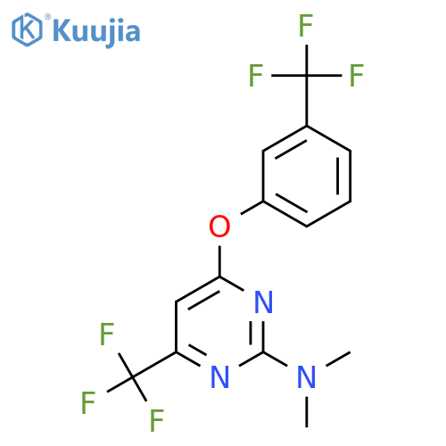 N,N-Dimethyl-4-(trifluoromethyl)-6-[3-(trifluoromethyl)phenoxy]pyrimidin-2-amine structure