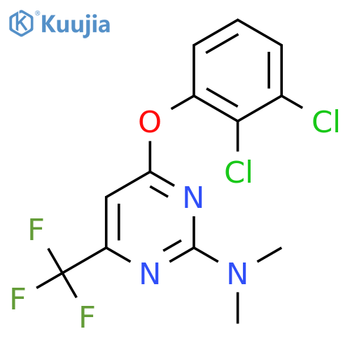 4-(2,3-Dichlorophenoxy)-N,N-dimethyl-6-(trifluoromethyl)pyrimidin-2-amine structure